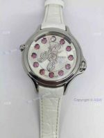 Swiss Grade Replica Fendi Watches Crazy Carats White Face Ladies